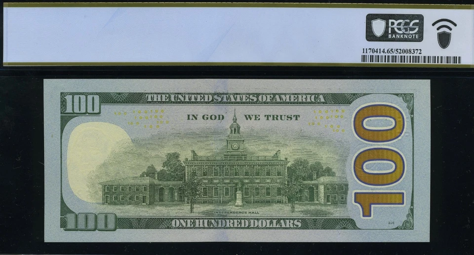 2017A $100 FRN PF00066666P MINI SOLID P.C.G.S #65PPQ - Image 2 of 3