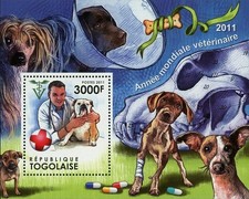 World Veterinary Year 2011 Stamp Dogs Medicine First Aid Animals S/S MNH #4106