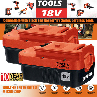 2 Pack 18V for Black and Decker HPB18 18 Volt Battery HPB18-OPE 244760-00