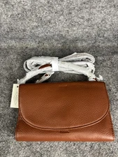 Fossil Sophia Brown Leather Wallet Crossbody Bag Organizer Womens Small RFID