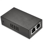 New 100mbps Black Metal 2 Port POE Repeater POE Ethernet Switch Repeater