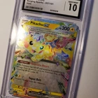 Graded Pokemon Card ENG Pikachu ex 057/191 Sv08: Surging Sparks Holo CGC 10