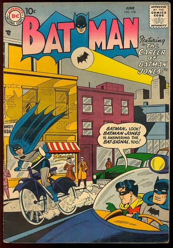 Batman #108 Nice Unrestored Early Silver Age Superhero Vintage DC Comic 1957 VG