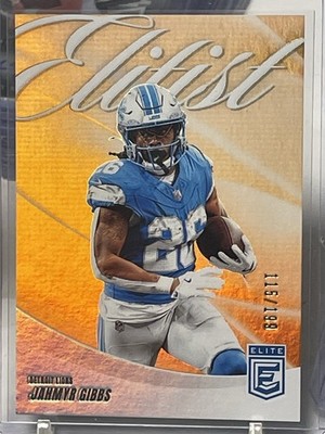 Jahmyr Gibbs 2025 Donruss Elite Elitist Orange /199 Detroit Lions  