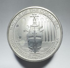 2015 Battle Of The Coral Sea 1/2 Troy Oz .999 Silver Australia Perth Mint  -0890