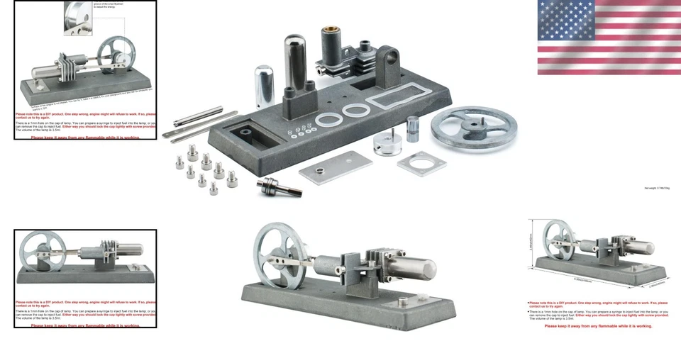 All-in-One Hot Air Stirling Engine DIY Kit with Tiny Components - Fun Learning! - Image 2 of 4