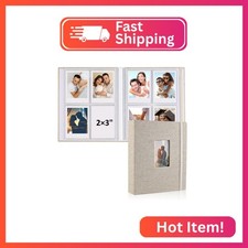vivinin 2PCS Polaroid Photo Album, 2x3 Inch Pockets Mini Photo Album for 104 Poc