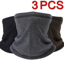 3PACK Neck Gaiter Bandana Face Mask Windproof Warmer Thermal Gator Shield Hat