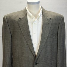 Jos. A. Bank Blazer Mens 46 Long Gray Houndstooth Wool Sport Coat Jacket