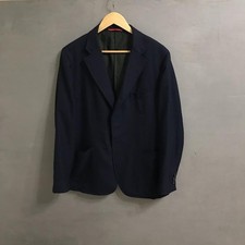 Men Isaia Napoli Blazer Navy Wool 50