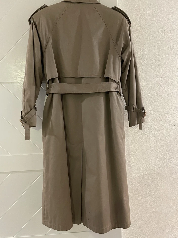 Gabardina de colección Worthington Polonia para mujer 8 doble botonadura forrada de lana con cinturón Foto 3 de 4