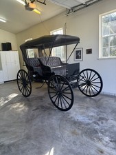 Winesburg Amish-Built Horse Carriage, Black, Garage Stored, Great Condition