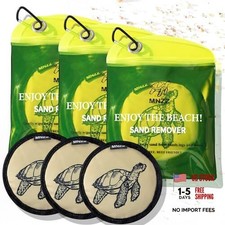 Beach Sand Remover Sand Eraser Kids Women Men Family 3pcs Cute Round Turtle