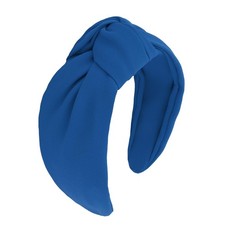 Blue Headband Top Knot Headbands for Women Non Slip Fashion Wide Knotted Head...
