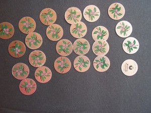 golf ball markers-laurel valley cc--wheeling steel pittsburgh