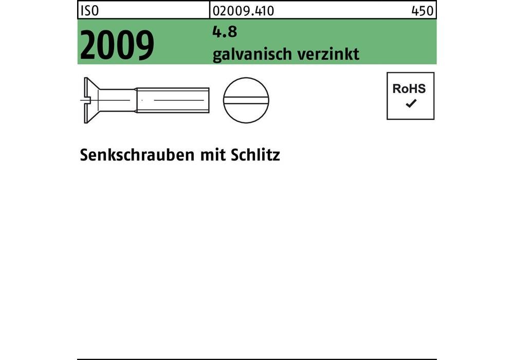 Reyher Senkschraube ISO 2009 m.Schlitz M 12 x 60 4,8 гальванический сплав