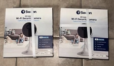 (2) Swann SWIFI-2KICAM-US 2K Quad HD Indoor WIFI Security Camera - White