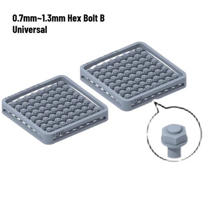 ETmodel Φ0.7mm-2.5mm Hexagonal Bolts Rivet B Universal Model Making Screw Parts