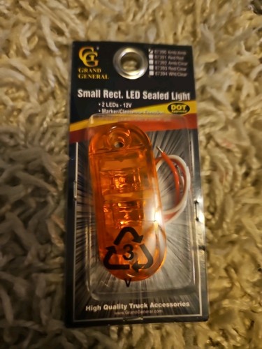 GG Grand General 76545 2 Inch Low Profile Pearl Amber/Amber 7 LED