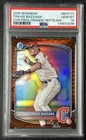 2025 Bowman Chrome Prospect Orange Reptilian /25 Travis Bazzana PSA 10 GEM MINT
