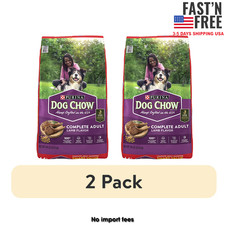 2 Pack Purina Dog Chow Complete Adult Dry Dog Food, High Protein Lamb, 44 lb Bag