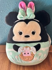Disney Minnie Mouse Easter Squishmallow Mint Green Polka Dot Bunny Plush