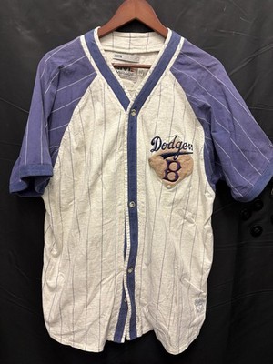 Vintage Los Angeles Dodgers White & Blue Jersey Mirage Cooperstown Collection XL