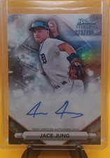 2023 Bowman Sterling Jace Jung Auto 23/150 Galaxy Refractor Autograph Tigers