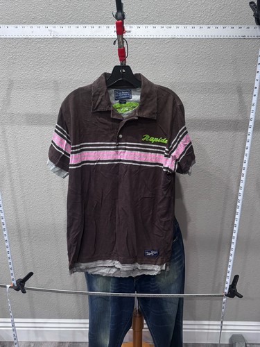 Two Stoned Thrift Store Muscle POLO SHIRT Medium M
