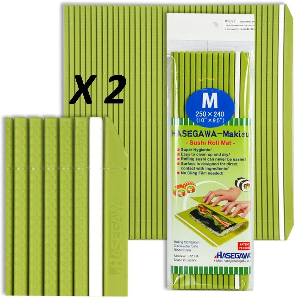 Set of 2 Japanese Professional Sushi Rolling Mats - 10"x9.5" Made in Japan
Opens in a new window or