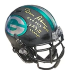 DAVE ROBINSON SIGNED AUTHENTIC PACKERS HELMET INSC. JSA AUCTION LETTER COA