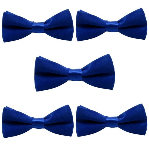 5 Packs Baby Boy Kids Toddler Pre-tied Bow Tie School Party Solid Bowtie YY1005 - Picture 12 of 19