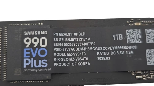 New Open Box - Samsung (MZ-V9S1T0) 990 Plus SSD M2 NVMe PCIe 4.0 1TB - Black