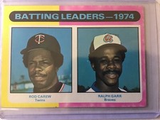 1975 Topps - League Leaders #306 Ralph Garr, Rod Carew