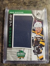 19-20 Brad Marchand Upper Deck Banner Used At Winter Classic Game Sp Game Used