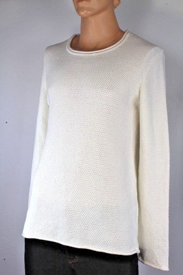 GEELONG Herren Pullover Strickpulli Rollkante weiß 80%Cotton Gr L 52 54 NEU B369