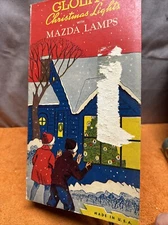 X•Vintage 1950’s Glo-Lite Christmas Lights Bulbs Set In box #207 Working