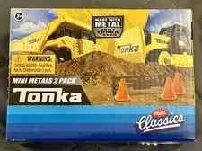 Tonka MINI METALS 2 PACK mini Classics Metal Dump Truck & Metal Bulldozer l👀k