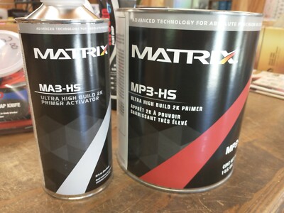 Matrix MP3-HS Ultra High Build 2K Urethane Primer Grey Gallon Kit/ P50 32430S 