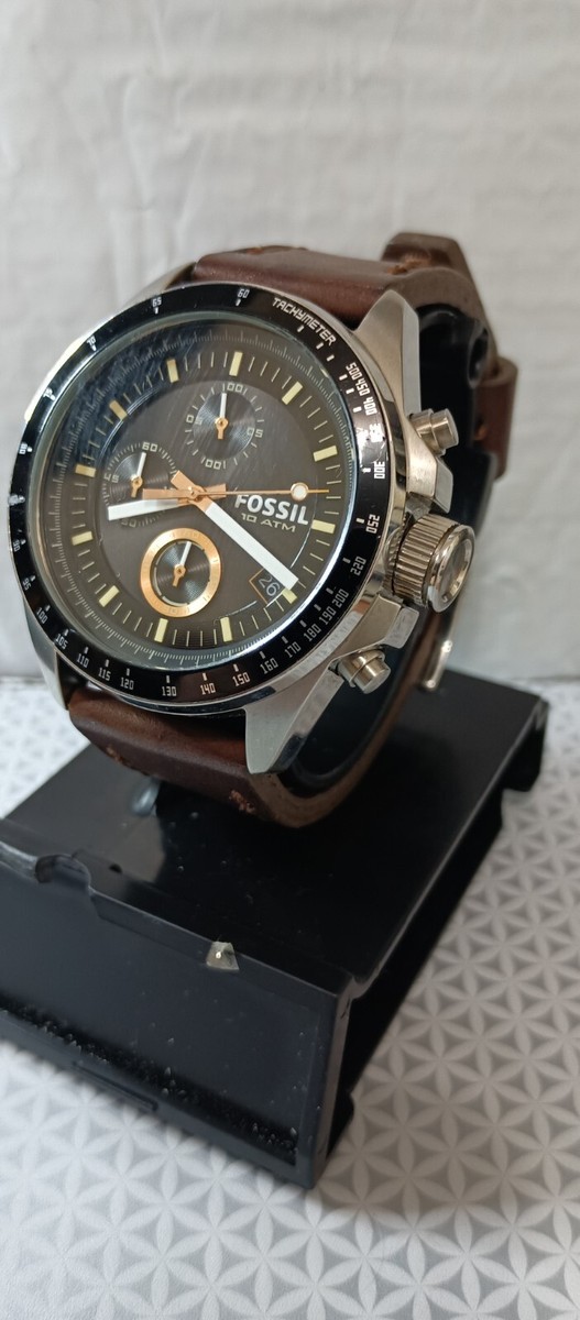FOSSIL DECKER Chronograph Men's Watch CH2885 Quartz Leather