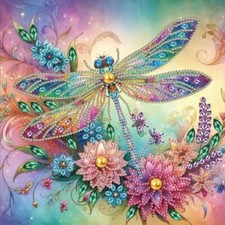 Diamond Painting Kits for Adults Dragonfly, 5D Special Shape Diamond Art Kits