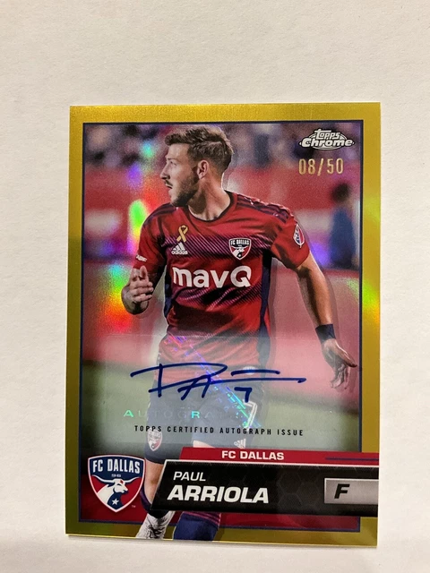 2023 Topps Chrome MLS Paul Arriola Gold Refractor Auto /50 USMNT SSP
