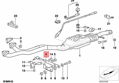 Genuine BMW Z3 E36 323i 323ti Z3 2.8 Cabrio Coupe Exhaust Support  
