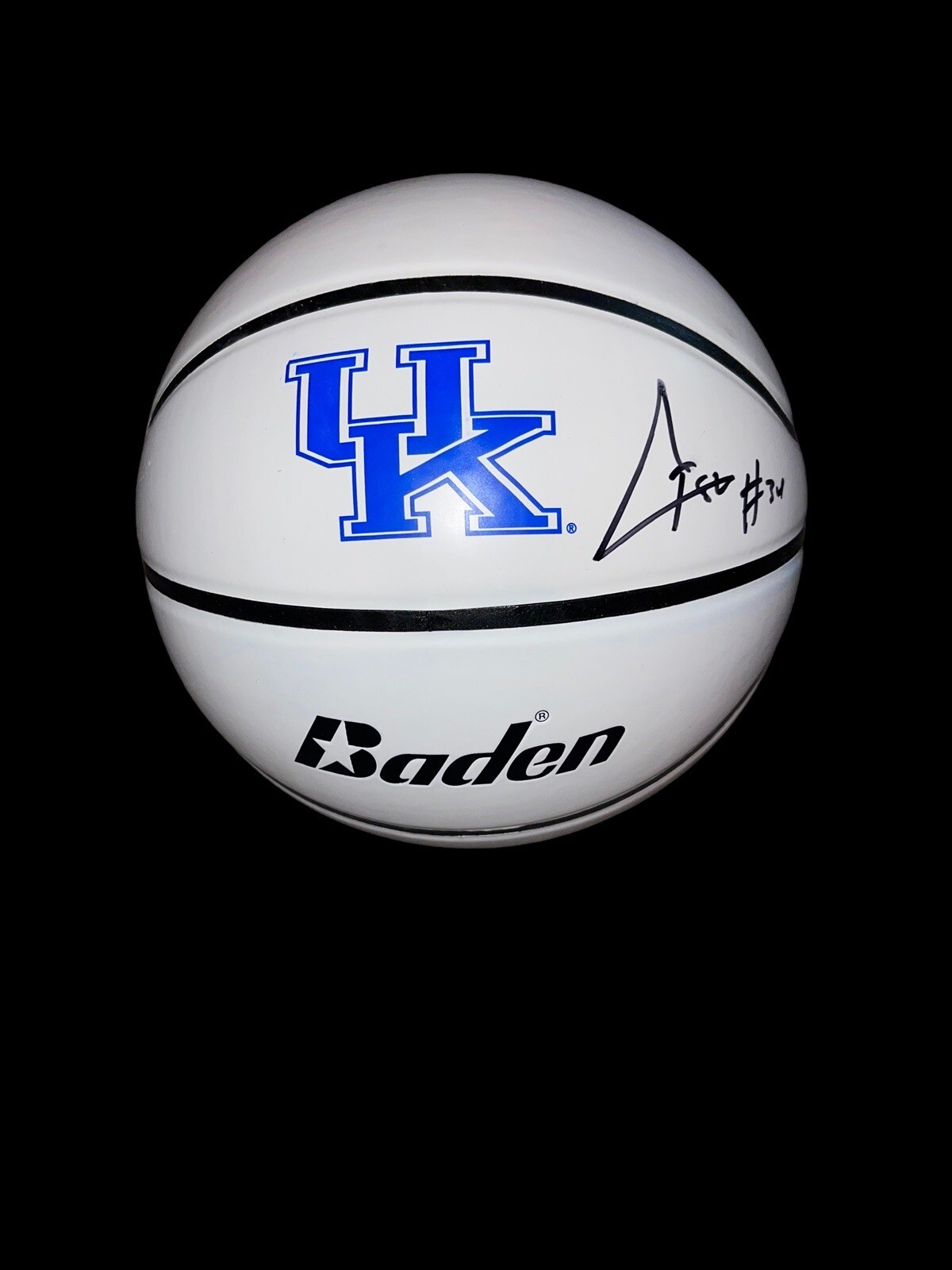 Oscar Tshiewbe Autographed Signed Kentucky Wildcats OSCAR TSHIEBWE LOGO BASKETBALL UK POY NBA JSA 4 