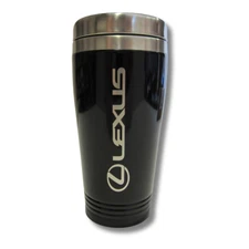 Lexus Logo Black 16oz Stainless Steel Tumbler Travel Mug Official Licensed