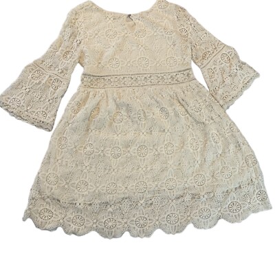 Umgee Crochet Dress Size Small Fabric Lined Ivory Color Flare Sleeve | eBay Umgee Crochet Dress Size Small Fabric Lined Ivory Color Flare Sleeve | eBay
