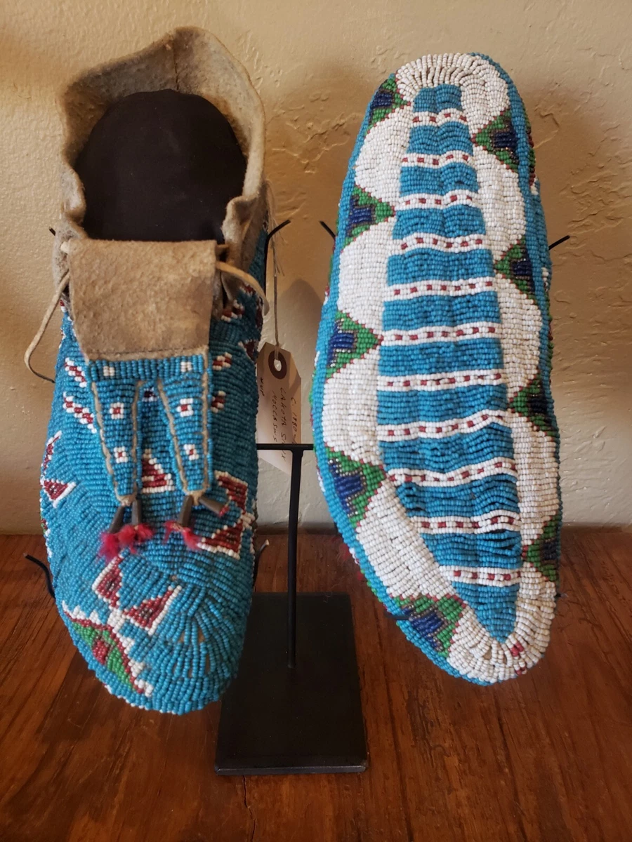 OLD early NATIVE AMERICAN Indian Lakota Sioux fully beaded