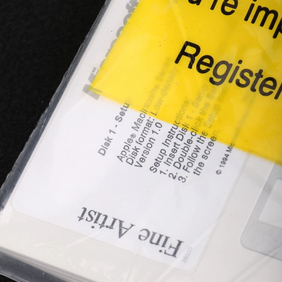 Microsoft Fine Artist Mac 1.0 5 3.5" Disks Floppy Vtg - Image 3 of 3