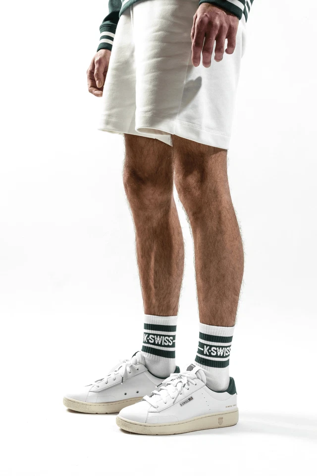 K-Swiss SLAMMKLUB CC Herren Weiß Sneakers Sportschuhe Leder Alltag 08911-937-M - Bild 2 von 4