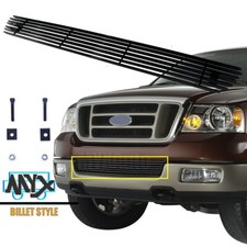 Front Black Bumper Billet Grille Grill Fits For Ford F-150 04-05 Grille Insert